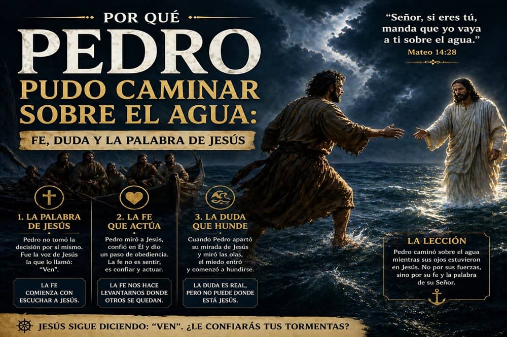 Por qué Pedro pudo caminar sobre el agua